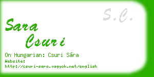 sara csuri business card