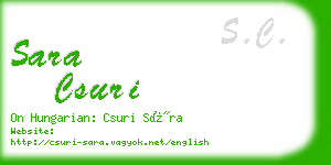 sara csuri business card